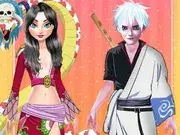جاك وإلسا بستايل ناروتو وساسكي وساكورا الأنمي