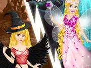 تلبيس ومكياج ربانزل ضد الأميرات – تحدي الموضة للبنات
